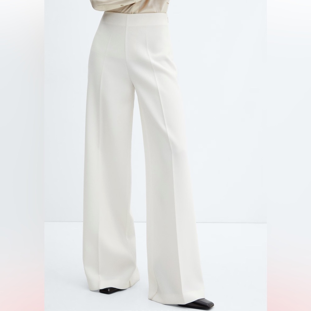 Elegant White Wide-Leg Pants